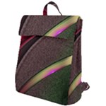 Circle Colorful Shine Line Pattern Geometric Flap Top Backpack