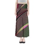 Pattern Texture Leaves Full Length Maxi Skirt