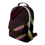 Circle Colorful Shine Line Pattern Geometric Flap Pocket Backpack (Large)