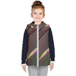Pattern Texture Leaves Kids  Hooded Puffer Vest
