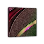 Texture Abstract Curve  Pattern Red Mini Canvas 4  x 4  (Stretched)