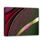 Texture Abstract Curve  Pattern Red Canvas 10  x 8  (Stretched)