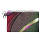 Pattern Texture Leaves Canvas Cosmetic Bag (Large)
