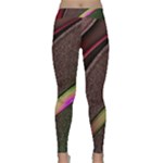 Texture Abstract Curve  Pattern Red Classic Yoga Leggings
