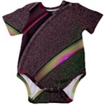 Circle Colorful Shine Line Pattern Geometric Baby Short Sleeve Bodysuit