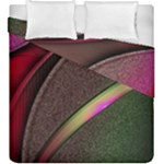 Texture Abstract Curve  Pattern Red Duvet Cover Double Side (King Size)