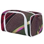 Texture Abstract Curve  Pattern Red Toiletries Pouch