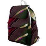 Texture Abstract Curve  Pattern Red Top Flap Backpack