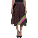 Texture Abstract Curve  Pattern Red Perfect Length Midi Skirt