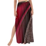 Texture Abstract Curve  Pattern Red Maxi Chiffon Tie-Up Sarong