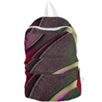 Texture Abstract Curve  Pattern Red Foldable Lightweight Backpack