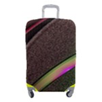 Texture Abstract Curve  Pattern Red Luggage Cover (Small)
