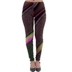 Texture Abstract Curve  Pattern Red Lightweight Velour Leggings