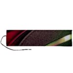 Texture Abstract Curve  Pattern Red Roll Up Canvas Pencil Holder (L)