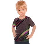 Texture Abstract Curve  Pattern Red Kids  Sports T-Shirt
