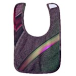 Texture Abstract Curve  Pattern Red Baby Bib