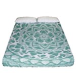 Round Ornament Texture Fitted Sheet (Queen Size)