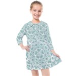 Round Ornament Texture Kids  Quarter Sleeve Shirt Dress
