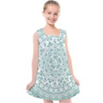 Round Ornament Texture Kids  Cross Back Dress