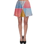 Texture With Triangles Skater Skirt