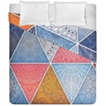 Texture With Triangles Duvet Cover Double Side (California King Size)