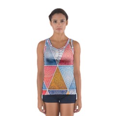 Texture With Triangles Sport Tank Top  from UrbanLoad.com