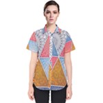 Texture With Triangles Women s Short Sleeve Shirt