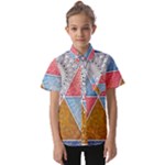 Texture With Triangles Kids  Short Sleeve Shirt