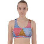 Texture With Triangles Back Weave Sports Bra