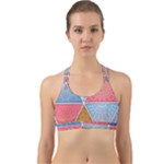 Texture With Triangles Back Web Sports Bra