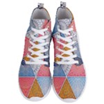 Texture With Triangles Men s Lightweight High Top Sneakers