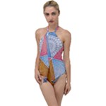 Texture With Triangles Go with the Flow One Piece Swimsuit
