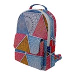 Texture With Triangles Flap Pocket Backpack (Large)