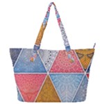 Texture With Triangles Full Print Shoulder Bag