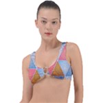 Texture With Triangles Ring Detail Bikini Top