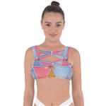 Texture With Triangles Bandaged Up Bikini Top