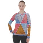 Texture With Triangles Women s Pique Long Sleeve T-Shirt