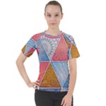 Texture With Triangles Women s Sport Raglan T-Shirt