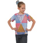 Texture With Triangles Kids  Mesh Piece T-Shirt