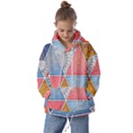 Texture With Triangles Kids  Oversized Hoodie