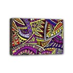 Violet Paisley Background, Paisley Patterns, Floral Patterns Mini Canvas 6  x 4  (Stretched)