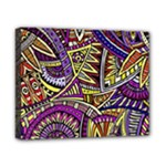 Violet Paisley Background, Paisley Patterns, Floral Patterns Canvas 10  x 8  (Stretched)