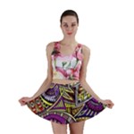 Violet Paisley Background, Paisley Patterns, Floral Patterns Mini Skirt