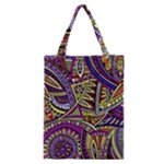 Violet Paisley Background, Paisley Patterns, Floral Patterns Classic Tote Bag