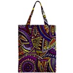 Violet Paisley Background, Paisley Patterns, Floral Patterns Zipper Classic Tote Bag