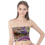 Violet Paisley Background, Paisley Patterns, Floral Patterns Tube Top