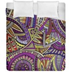 Violet Paisley Background, Paisley Patterns, Floral Patterns Duvet Cover Double Side (California King Size)
