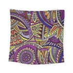 Violet Paisley Background, Paisley Patterns, Floral Patterns Square Tapestry (Small)