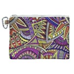 Violet Paisley Background, Paisley Patterns, Floral Patterns Canvas Cosmetic Bag (XL)