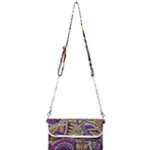 Violet Paisley Background, Paisley Patterns, Floral Patterns Mini Crossbody Handbag